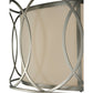 Meyda Lighting Cilindro 42" 4-Light Nickel Hoops Pendant Light With White Statuario Idalight Shade