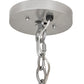 Meyda Lighting Cilindro 42" 4-Light Nickel Pendant Light With White Statuario Idalight Shade