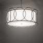 Meyda Lighting Cilindro 42" 4-Light Nickel Pendant Light With White Statuario Idalight Shade