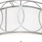 Meyda Lighting Cilindro 42" 4-Light Nickel Pendant Light With White Statuario Idalight Shade
