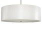 Meyda Lighting Cilindro 42" 4-Light Nickel Powder Coat Pendant Light With White Trilam Textrene Shade