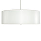 Meyda Lighting Cilindro 42" 4-Light Nickel Powder Coat Pendant Light With White Trilam Textrene Shade