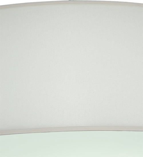 Meyda Lighting Cilindro 42" 4-Light Nickel Powder Coat Pendant Light With White Trilam Textrene Shade