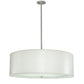 Meyda Lighting Cilindro 42" 4-Light Nickel Powder Coat Pendant Light With White Trilam Textrene Shade
