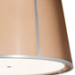 Meyda Lighting Cilindro 42" 4-Light Wheel Silver Textrene Tapered Pendant Light With Brown Textralite & Eggshell Textrene Shade