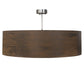 Meyda Lighting Cilindro 42" 6-Light Armoire Hickory Wood Grain Pendant Light With White Statuario Idalight Shade Glass