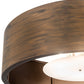 Meyda Lighting Cilindro 42" 6-Light Armoire Hickory Wood Grain Pendant Light With White Statuario Idalight Shade Glass