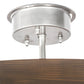 Meyda Lighting Cilindro 42" 6-Light Armoire Hickory Wood Grain Pendant Light With White Statuario Idalight Shade Glass