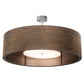 Meyda Lighting Cilindro 42" 6-Light Armoire Hickory Wood Grain Pendant Light With White Statuario Idalight Shade Glass
