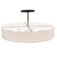 Meyda Lighting Cilindro 42" 6-Light Bronze Semi-flush Mount Light With Beige Eggshell Textrene & White Statuario Idalight Shade