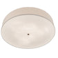 Meyda Lighting Cilindro 42" 6-Light Bronze Semi-flush Mount Light With Beige Eggshell Textrene & White Statuario Idalight Shade
