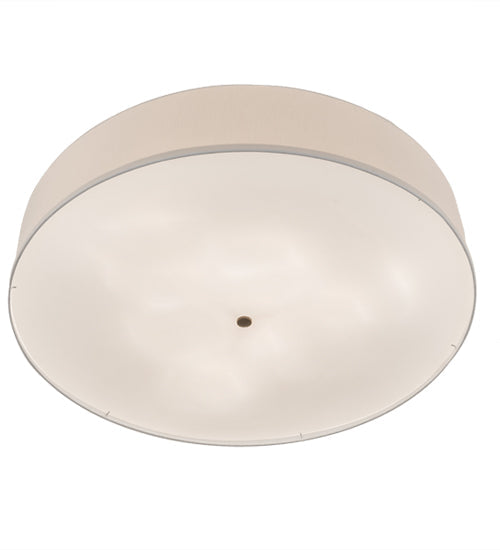 Meyda Lighting Cilindro 42" 6-Light Bronze Semi-flush Mount Light With Beige Eggshell Textrene & White Statuario Idalight Shade