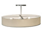 Meyda Lighting Cilindro 42" 6-Light Nickel Semi-flush Mount Light With Beige Eggshell Textrene & White Statuario Idalight Shade