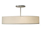 Meyda Lighting Cilindro 42" 6-Light Nickel Semi-flush Mount Light With Beige Eggshell Textrene & White Statuario Idalight Shade