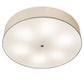 Meyda Lighting Cilindro 42" 6-Light Nickel Semi-flush Mount Light With Beige Eggshell Textrene & White Statuario Idalight Shade