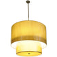 Meyda Lighting Cilindro 42" 8-Light 2-Tier Oil Rubbed Bronze Pendant Lights With Ivory Shade