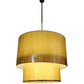 Meyda Lighting Cilindro 42" 8-Light 2-Tier Oil Rubbed Bronze Pendant Lights With Ivory Shade