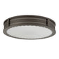 Meyda Lighting Cilindro 42" 8-Light Bronze Metallic Circleline Flush Mount Light With White Statuario Idalight Shade Glass
