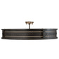 Meyda Lighting Cilindro 42" 8-Light Bronze Metallic Circleline Flush Mount Light With White Statuario Idalight Shade Glass