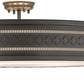 Meyda Lighting Cilindro 42" 8-Light Bronze Metallic Circleline Flush Mount Light With White Statuario Idalight Shade Glass