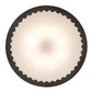 Meyda Lighting Cilindro 42" 8-Light Bronze Metallic Circleline Flush Mount Light With White Statuario Idalight Shade Glass