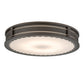 Meyda Lighting Cilindro 42" 8-Light Bronze Metallic Circleline Flush Mount Light With White Statuario Idalight Shade Glass