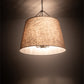 Meyda Lighting Cilindro 42" 8-Light Golden Bronze Tapered Pendant Light With Beige Textrene Shade