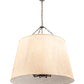 Meyda Lighting Cilindro 42" 8-Light Golden Bronze Tapered Pendant Light With Beige Textrene Shade