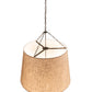 Meyda Lighting Cilindro 42" 8-Light Golden Bronze Tapered Pendant Light With Beige Textrene Shade