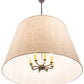 Meyda Lighting Cilindro 42" 8-Light Golden Bronze Tapered Pendant Light With Beige Textrene Shade