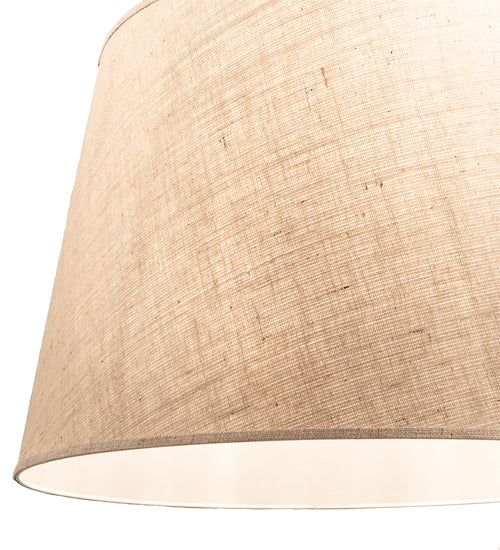 Meyda Lighting Cilindro 42" 8-Light Golden Bronze Tapered Pendant Light With Beige Textrene Shade