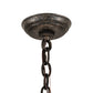 Meyda Lighting Cilindro 42" 8-Light Golden Bronze Tapered Pendant Light With Beige Textrene Shade
