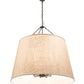 Meyda Lighting Cilindro 42" 8-Light Golden Bronze Tapered Pendant Light With Beige Textrene Shade