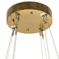 Meyda Lighting Cilindro 43" 2-Tier LED Brass Illusion Pendant Light With Transparent Smoke Shade Glass