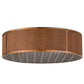 Meyda Lighting Cilindro 44" 10-Light Transparent Copper Flush Mount Light With Copper Alligator Skin-Like Shade