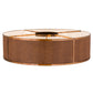 Meyda Lighting Cilindro 44" 10-Light Transparent Copper Flush Mount Light With Copper Alligator Skin-Like Shade