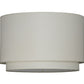Meyda Lighting Cilindro 44" 8-Light 2-Tier Cameo Flush Mount Light With White Textrene Shade