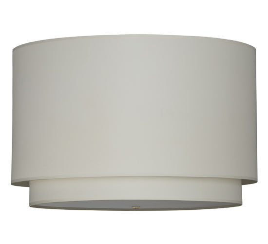 Meyda Lighting Cilindro 44" 8-Light 2-Tier Cameo Flush Mount Light With White Textrene Shade
