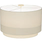 Meyda Lighting Cilindro 44" 8-Light 2-Tier Cameo Flush Mount Light With White Textrene Shade