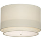 Meyda Lighting Cilindro 44" 8-Light 2-Tier Cameo Flush Mount Light With White Textrene Shade