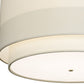 Meyda Lighting Cilindro 44" 8-Light 2-Tier Cameo Flush Mount Light With White Textrene Shade