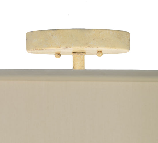 Meyda Lighting Cilindro 44" 8-Light 2-Tier Cameo Flush Mount Light With White Textrene Shade