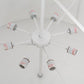 Meyda Lighting Cilindro 44" 8-Light 2-Tier Cameo Flush Mount Light With White Textrene Shade
