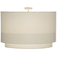 Meyda Lighting Cilindro 44" 8-Light 2-Tier Cameo Flush Mount Light With White Textrene Shade