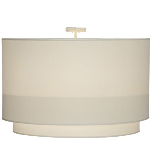Meyda Lighting Cilindro 44" 8-Light 2-Tier Cameo Flush Mount Light With White Textrene Shade