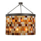 Meyda Lighting Cilindro 45" 24-Light Oil Rubbed Bronze Calico Semi-flush Mount Ceiling Light With Assorted New Mica Acrylic Shade