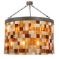 Meyda Lighting Cilindro 45" 24-Light Oil Rubbed Bronze Calico Semi-flush Mount Ceiling Light With Assorted New Mica Acrylic Shade