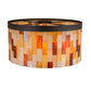 Meyda Lighting Cilindro 47" 6-Light Oil Rubbed Bronze Calico Flush Mount Light With Calico Idalight Panels Shade
