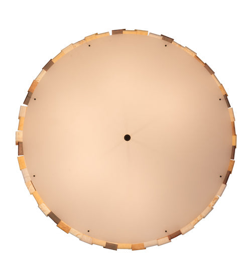 Meyda Lighting Cilindro 47" 6-Light Oil Rubbed Bronze Calico Flush Mount Light With Calico Idalight Panels Shade