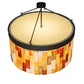 Meyda Lighting Cilindro 47" 6-Light Oil Rubbed Bronze Calico Semi-flush Mount Light With Multi-Colored Shade Glass